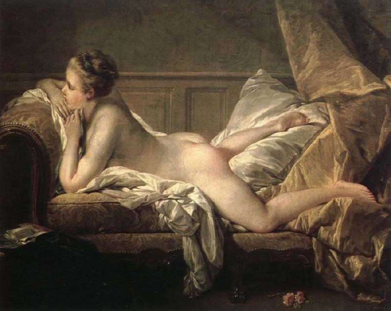 Francois Boucher reclining girl France oil painting art